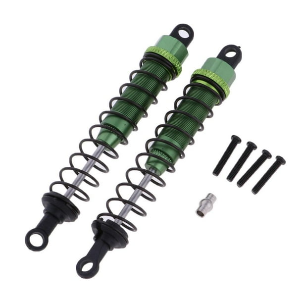 Juego de amortiguadores traseros de metal mejorados WLtoys 12428 1/12 para camión RC Verde