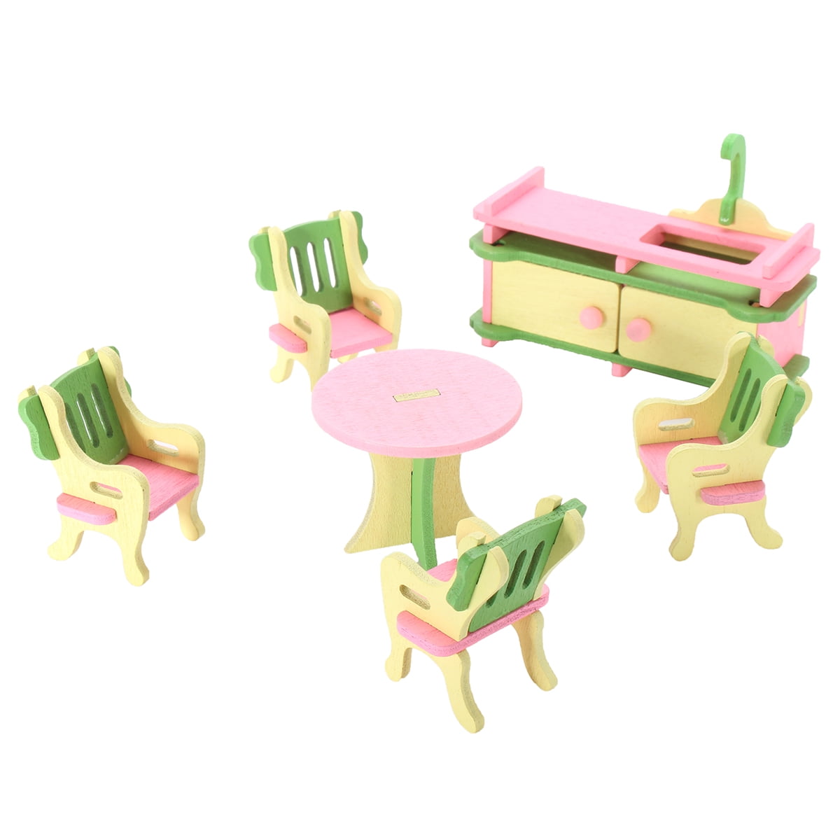 wooden doll furniture set