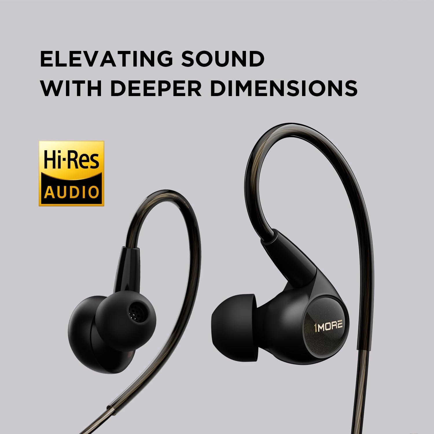 1MORE Wired Earbuds Headphones with Mic & Remote, 3.5mm Hi-Res Audio Jack, Tangle Free, Black