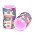 thumbnail image 7 of Yayeee Flameless Candles with Remote Flickering Battery Operated Multi Color Changing, Purple Geometric, 7 of 7