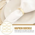 thumbnail image 3 of SEWCHICS Simple Napkin Rings Golden 6Pcs 2.0In D Shape Elegant Style For Home, 3 of 8