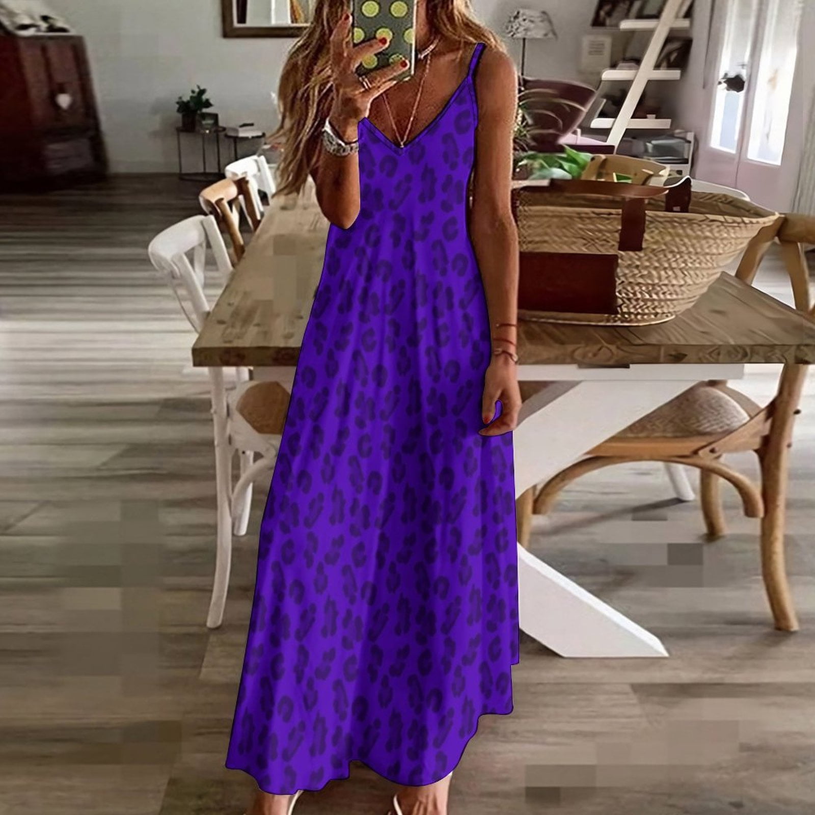 Leopard Print Purple Sleeveless Dress Elegant gown women clothes summer dress - Walmart.com Leopard Print Purple Sleeveless Dress Elegant gown women clothes summer dress - Walmart.com