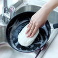 thumbnail image 4 of Billuyoard Esponja duradera con costuras finas para platos inodoros, esponja para platos de fibra no tóxica, exfoliante de cocina, 10x Suministros de limpieza para el hogar, 4 of 6