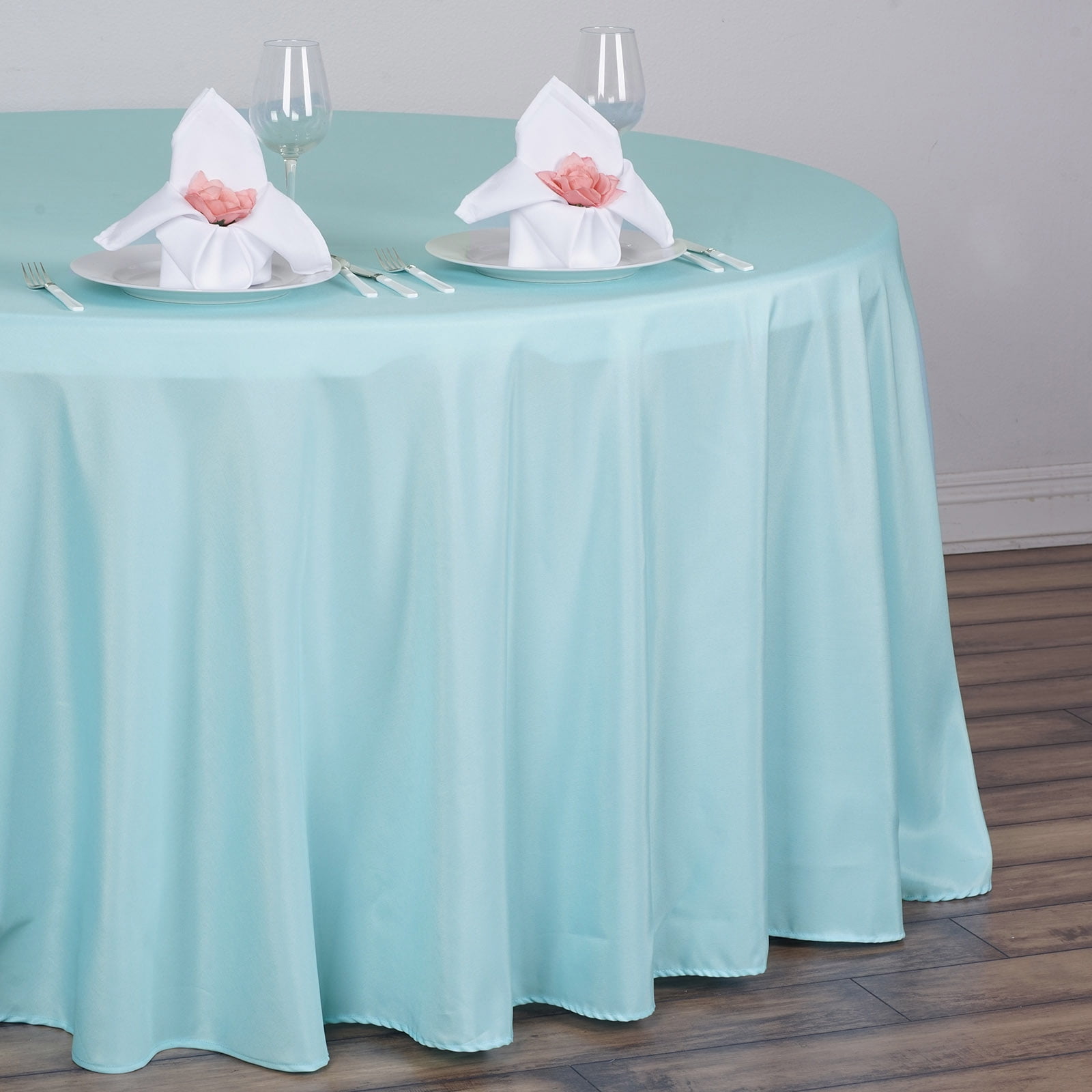 BalsaCircle 120" Round Polyester Tablecloth for Party Wedding Reception