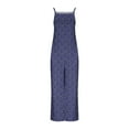 thumbnail image 5 of Women Casual Loose Jumpsuit Printed Pockets Sleeveless Back Strap Jumpsuit Dark Blue XL, 5 of 5