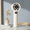 Apricot color, variant on Handheld High-speed Fan Foldable Hook Snap-on Fan with 100-Speed Settings, Mute, Portable & Lightweight for Outdoor Activities, Camping, and Home Use