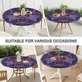 thumbnail image 7 of Waterproof Oxford Fabric Boho Print Tablecloth with Elastic Edge Fits 45-52” Table, Ideal for Family Meals and Outdoor Use, 7 of 7