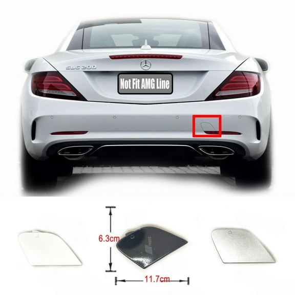 Trimla Rear Tow Cover for 16-18 Mercedes-Benz SLC SLK Roadster W172 R172 Fit 200 250 280 300 350 55 2016 2017 2018 bumper towing Hook Eye Cap A1728853723