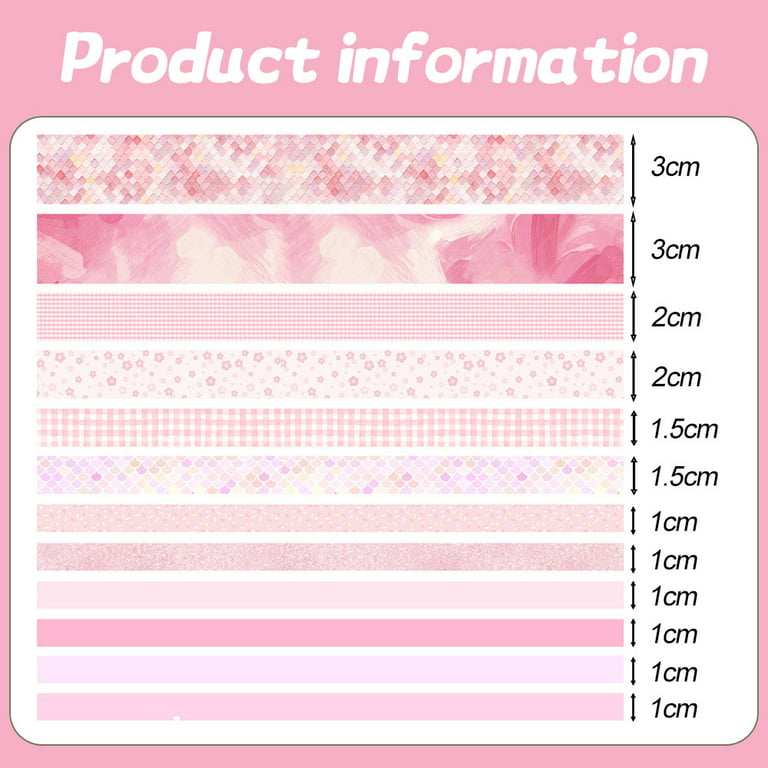 PINK WASHI TAPE Printable Pink Washi Printable Masking Tape 