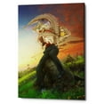 thumbnail image 4 of Cortesi Home  "Afraid of Monsters" by Mario Sanchez Nevado, Giclee Canvas Wall Art - Yellow 26" x 18", 4 of 4