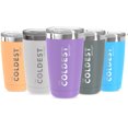 thumbnail image 1 of COLDEST Insulated Tumbler Cup with Sliding Lid - Reusable Stainless Steel Water Bottle Iced Coffee Travel Mug - 20 oz, 1 of 7