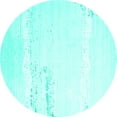 thumbnail image 1 of Ahgly Company Indoor Round Solid Turquoise Blue Modern Area Rugs, 5' Round, 1 of 4