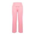 thumbnail image 4 of Womens Wide Leg Sweatpants High Waisted Drawstring Baggy Pants Workout Joggers Trouser with Pockets Pinky M, 4 of 8