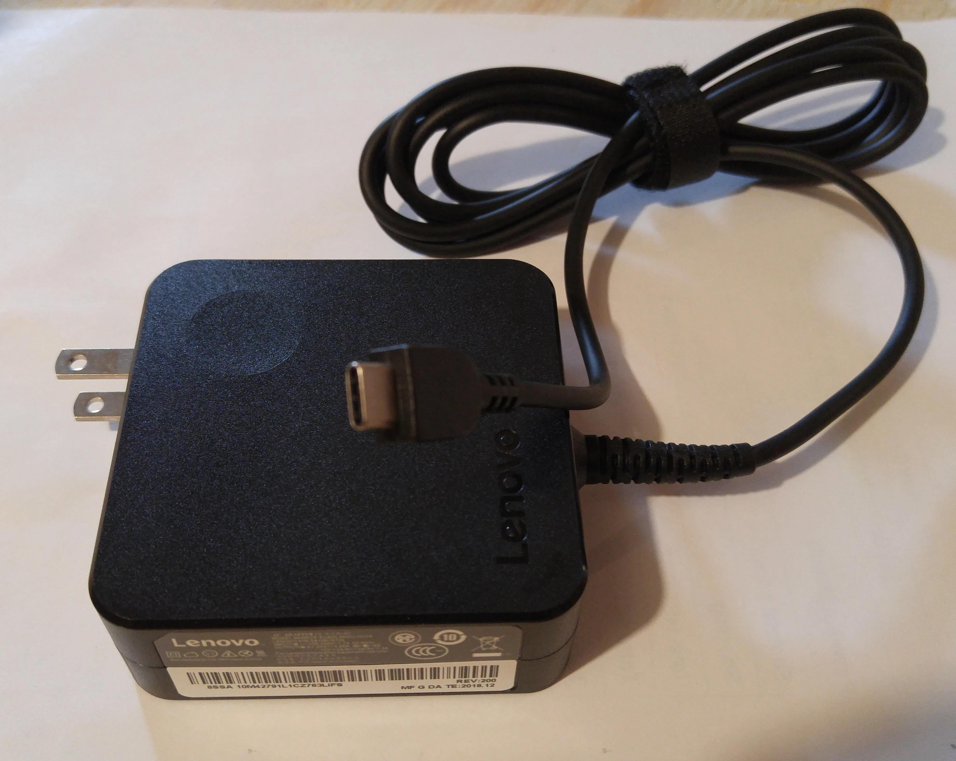 Chargeur USB-C 65W Pour Lenovo ThinkPad X1 Carbon 5ème Génération - Neuf Sous Emballage