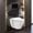 Black Square - Push Plates (Plastic), variant on Fine Fixtures Toilet Combo Set - Toilet Bowl With Soft-Close Seat, 2"x 6" Concealed Tank And Carrier System, Push Buttons Included. White Square -