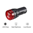 thumbnail image 5 of Unique Bargains AC/DC 48V Indicator Light with Buzzer Red Flashing Alarm 22mm Panel LED Indicator, 5 of 5