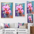 thumbnail image 4 of Designart "Euphoric Blue Orchid Abstraction" Orchid Floater Framed Wall Art Prints, 4 of 5