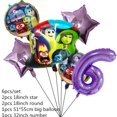 thumbnail image 3 of 6 globos de aluminio de Disney Inside Out para decoración de fiestas de cumpleaños de niños y niñas, 1, 2, 3, 4, 5, 6, 7, 8 y 9 años, juguetes para niños, suministros para globos, 3 of 5
