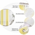 thumbnail image 6 of Lemon Yellow White Waterproof Fabric Shower Curtain,Gradient Vertical Stripes Geometric Waterproof Fabric Shower Curtain for Bathroom Curtains Bathtubs Shower Curtains with 12 Hooks Standard 72x72, 6 of 8