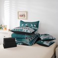 thumbnail image 5 of Jejeloiu Philandelphia Bedding Comforter Set,7 Pieces,Football City Full Bedding Set,Green Helmet Fitted Sheet Flat Sheet,Super Cozy Room Decor Reversible, 5 of 7