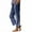 Navy, variant on UVEASISHA Cropped Linen Pants for Women 2025 Summer Striped Straight Leg Pants Elastic Waist Comfy Lounge Beach Trousers with Pockets Mint Green S