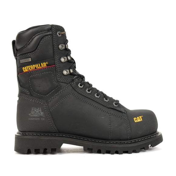 Caterpillar Men's Control 8" Waterproof CSA CT Black Work Boots P720211 - 9.5 (Wide)