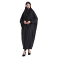 thumbnail image 5 of Gamivast Women Islamic Prayer Gown Full Cover Muslim Abaya Long Sleeve Loose Fit Dubai Kaftan Modest Hooded Robe Islamic Prayer Clothing Hijab Wear, 5 of 7