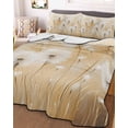 thumbnail image 3 of Quilts Twin Size, White Dandelion Soft Comforter Bedding Set for Bed, Spring Farmhouse Pastoral Flowers Floral Lightweight Quilted Bedspread with Pillow Cover(2 Pieces) for All Season, 68x86 Inch, 3 of 6