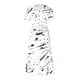 thumbnail image 3 of Vestido de Manga Corta para Mujeres Vestido de Verano de Cuello Redondo Impreso, Poliéster de Tamaño Verdadero Diario Y Vestido de Fiesta, 3 of 4
