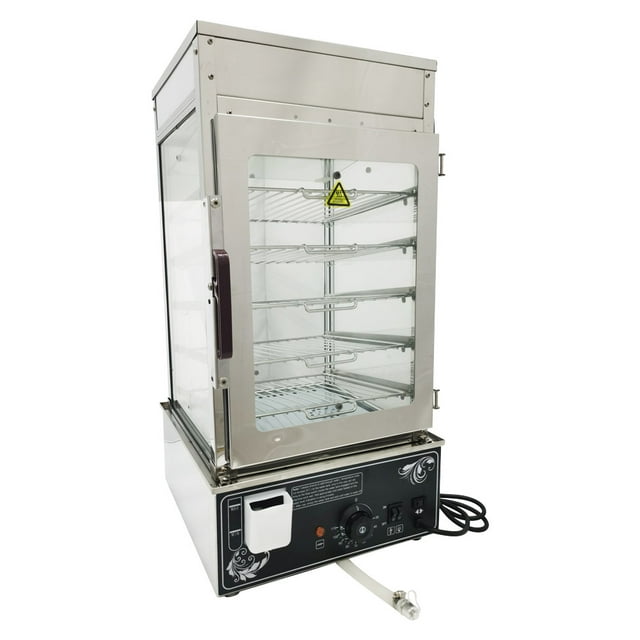 Intbuying Cuiseur Vapeur Électrique à 5 Couches pour Petits Pains, Réchaud Alimentaire Commercial