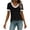 Dark Gray-womens tops, variant on FNFYFH V Neck Shirt for Women Summer Short Sleeve T Shirts Soft Color Block Ringer Tee
