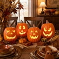 thumbnail image 3 of Halloween Large Pumpkin Decoration, Halloween Jack O Lantern Pumpkin Light with Glowing LED Design, Outdoor Pumpkin Ornament for Yard Home Party Holiday Display Decor, 3 of 7