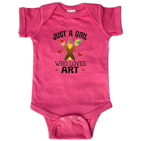 

Inktastic Artist Just A Girl Who Loves Art Gift Baby Girl Bodysuit