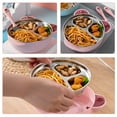 thumbnail image 4 of Pink Stainless Steel Suction Cup Bowls for Babies Dinner Plate Insulation Infant Child, 4 of 6