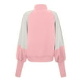 thumbnail image 3 of Annhoo Womens Sweatshirt Fall Trendy Color Block Mock Neck Pullover Shirts Loose Long Sleeve Sweaters Tops, 3 of 4