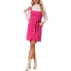 thumbnail image 1 of Vestido de mezclilla A-Line para mujer con tirantes ajustables, primavera verano, color rosa intenso, 1 of 6