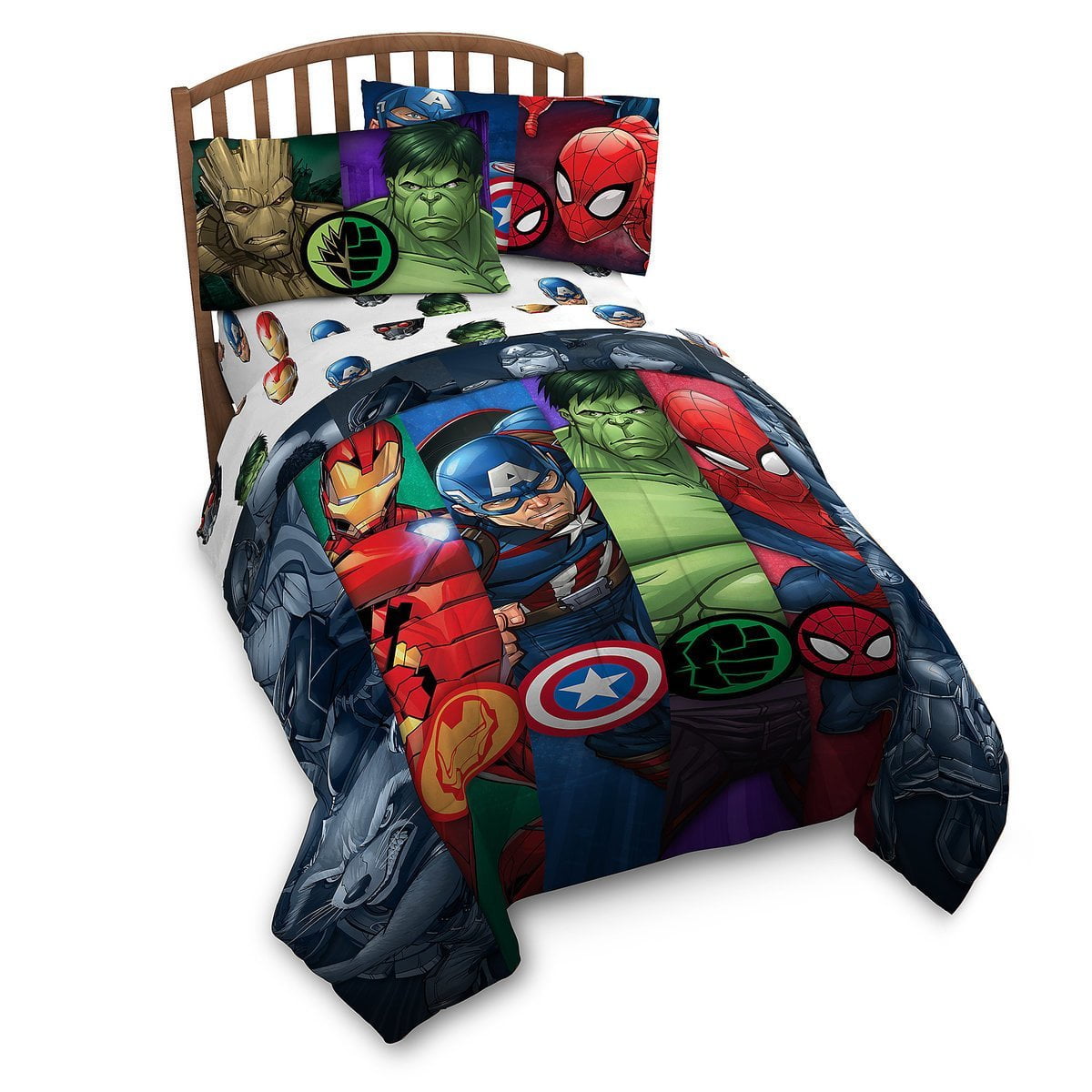 Avengers Infinity War Reversible Twin Comforter And 3 Piece Avengers Infinity War Reversible Twin Comforter And 3 Piece Sheet Set With Throw Image Zoomed