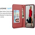thumbnail image 5 of Tiflook Wallet Case For Galaxy S22,PU Leather Card Holder Flip Cover [Detachable Magnetic] for Samsung Galaxy S22 5G 6.1" 2022 [Wine Red], 5 of 6