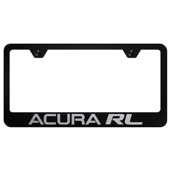 Acura RL Laser Etched Logo Stainless Steel License Plate Frame (Black)