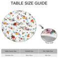 thumbnail image 6 of Pioneer Flower Floral Print Pattern Round Fitted Tablecloth with Elastic Edge,Dining Table Cover Waterproof,Outdoor Round Tablecloth for Camping,Dining,Indoor and Outdoor, 6 of 7