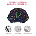 thumbnail image 5 of Easygdp Colored Hearts Shower Caps for Women, Double Waterproof Layers Shower Cap, Quick Drying Bath Hair Cap Reusable, 5 of 9