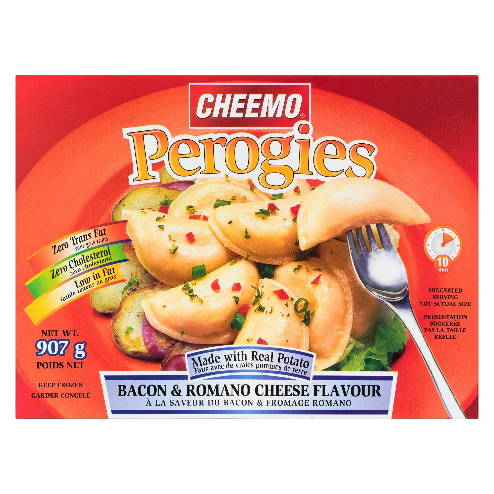 Cheemo Potato, Bacon & Romano Cheese Perogies, 907 g