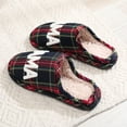 thumbnail image 5 of Popular Thanksgiving Gift Scottish Plaid Cotton Slippers Women's Home Winter Wool Slippers, 5 of 7
