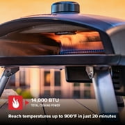 Nexgrill Ora 12 Tabletop Propane Pizza Oven, Cast Aluminum Frame, 14,000BTUs, Portable Gas Pizza Cooker with Foldable Legs, Wood Pellet Smoker Box, Rotating Cordierite Pizza Stone - 820-02003