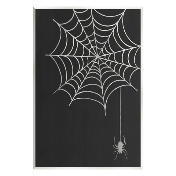 Casual Black Hanging Spider Web Holiday Graphic Art Unframed Art Print Wall Art