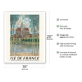 thumbnail image 2 of Island of France (Île-de-France) - French National Railways (SNCF) - Vintage Travel Poster by A. Lambourg c.1958 - Fine Art Matte Paper Print (Unframed) 16x20in, 2 of 4