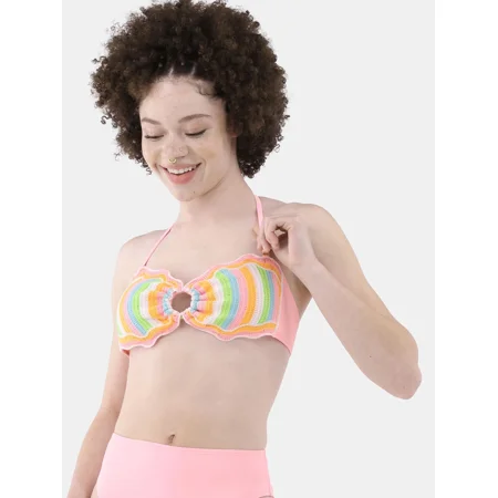 No Boundaries Crochet Bandeau Bikini Top  Womens