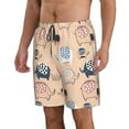thumbnail image 2 of Naloa Cute Ink Drawn Elephants Men's Beach Shorts, Surfing shorts, Swim trunks, Quick Dry Swim Trunks for Surfing Beach Fun - Large, 2 of 9