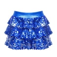 thumbnail image 1 of YONGHS Jupe Tutu à Paillettes pour Filles, Jupe de Danse à Volants, Robe de Ballet Bleu Royal 8, 1 of 5