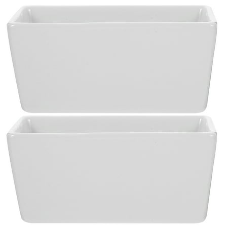 

2Pcs Household Sugar Cube Container Ceramic Sugar Holder Mashed Potato Dish